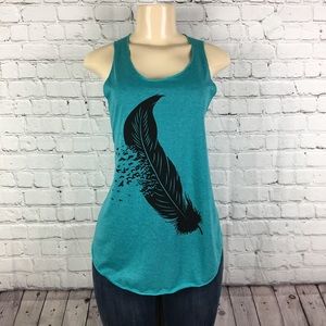 Feather Birds Shirt Racerback TankTop Small/Medium